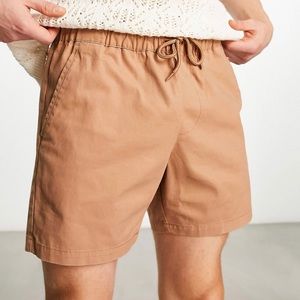 ASOS DESIGN skinny chino shorts in shorter length